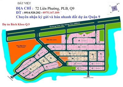 Bán đất khu dân cư Bách Khoa Q9 - Phú hữu,Q. 9 ...sổ đỏ riêng
