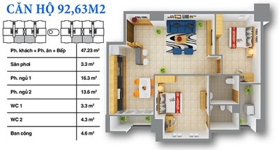 Bán CHCC nhận nhà ngay, 92m2 chỉ 1.2 tỷ, Quà tặng nội thất, chiết khấu cao
