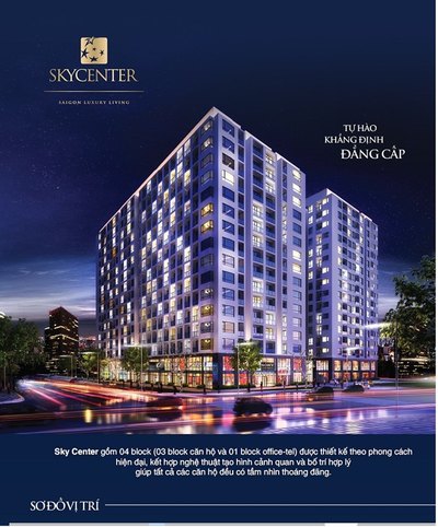 Bán căn hộ Sky Center mặt tiền đường Phổ Quang