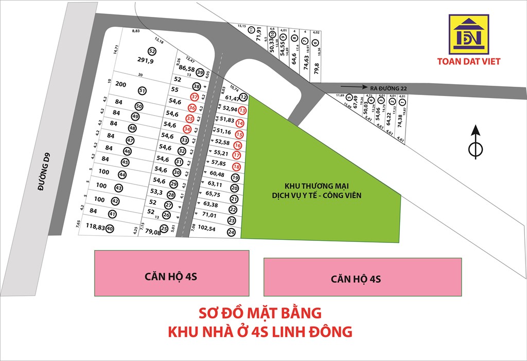 Đất nền khu dân cư Linh Đông 4S chỉ 790 tr / nền