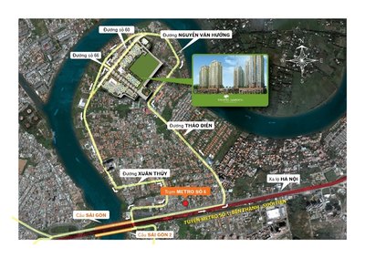 Bán căn hộ cao cấp Tropic Garden, view sông, 2PN, DT: 86m2, giá 2.4 tỷ.