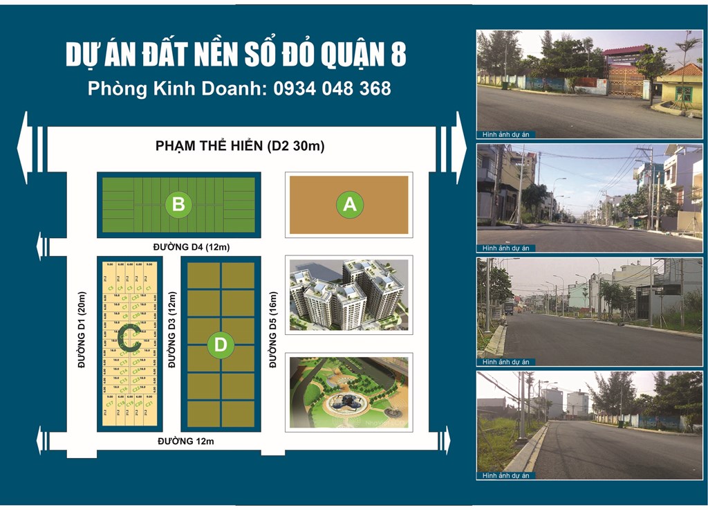 Đất nền sổ đỏ trao tay Quận 8 - 10.4 tr/m2 - Cơ sở hạ tầng hoàn thiện - Hỗ trợ vay 70%.