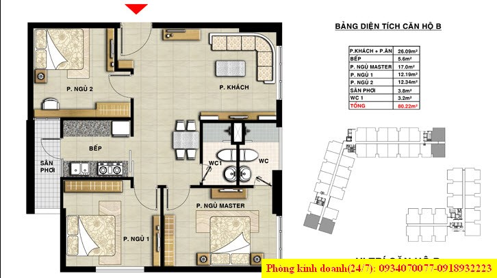 Cần sang lại 1 Căn The CBD Premium Q2, 3PN 80m2, giá sang nhượng 1.680 tỷ, bao sang tên
