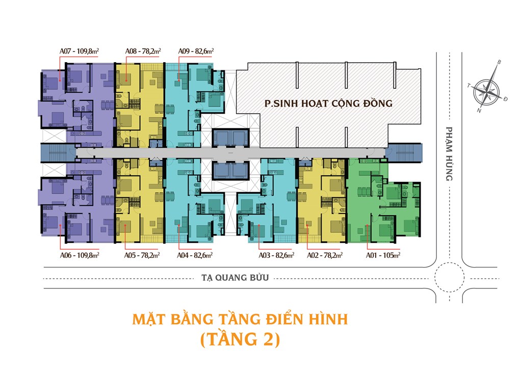Căn Hộ Trung Tâm, View Hồ Bơi, Công Viên, Sân Tennis Hiện Hữu
