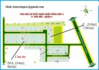 Bán gấp đất dự án Xuất Nhập Khẩu Tổng Hợp II quận 9. Đường 16m sổ đỏ