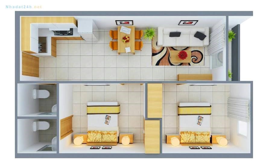 Căn hộ giá rẻ Tân Phú. 730 triệu/căn.