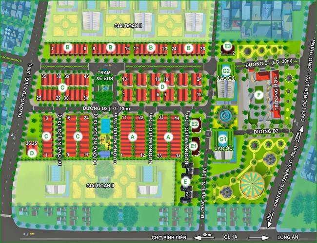 KĐT cao cấp - Green City, Cuộc sống xanh giữa lòng thành phố, Chỉ 5,7tr/m2.