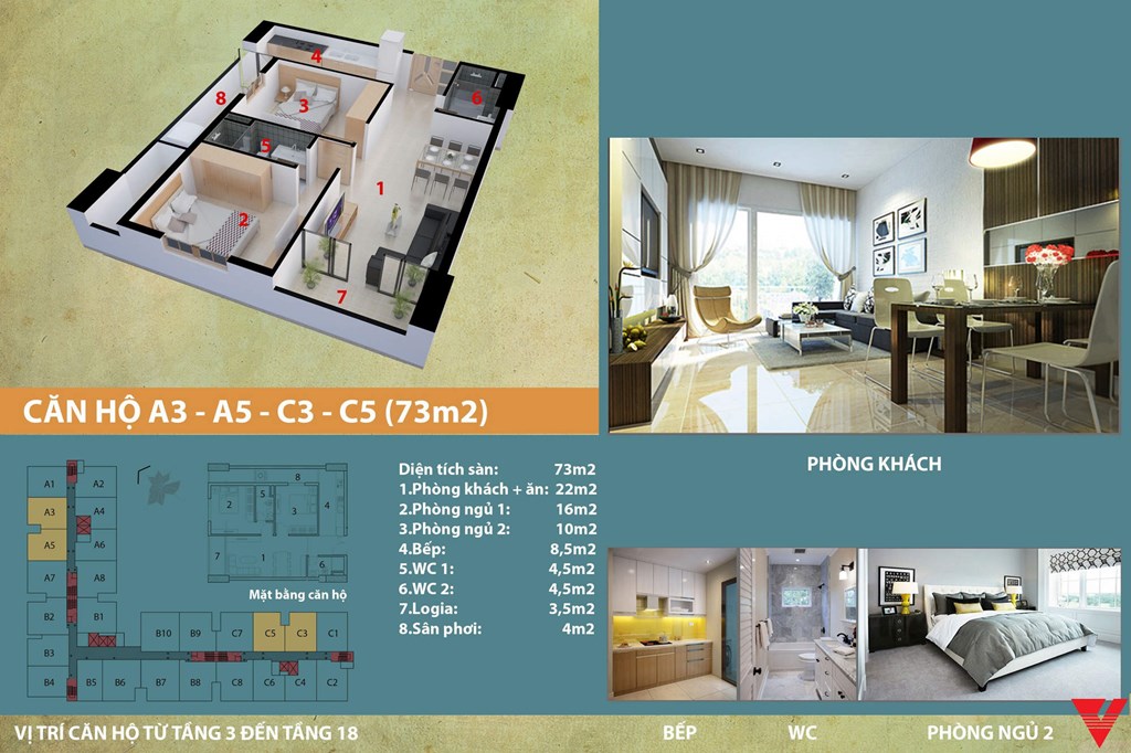 Bán căn hộ 2 phòng ngủ, mặt tiền đường Phạm Văn Đồng