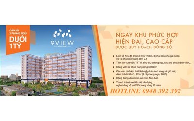 Căn hộ 9 view tại quận 9 giá dưới 1 tỷ /căn hộ 2PN