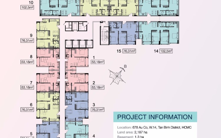 Căn hộ 4 mặt tiền đường Trung Tâm tân bình